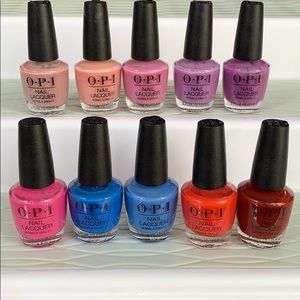 10 gently used/new mini O.P.I polish